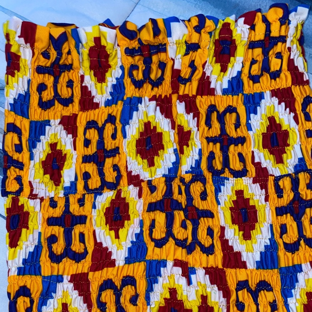 African print tube tops.
